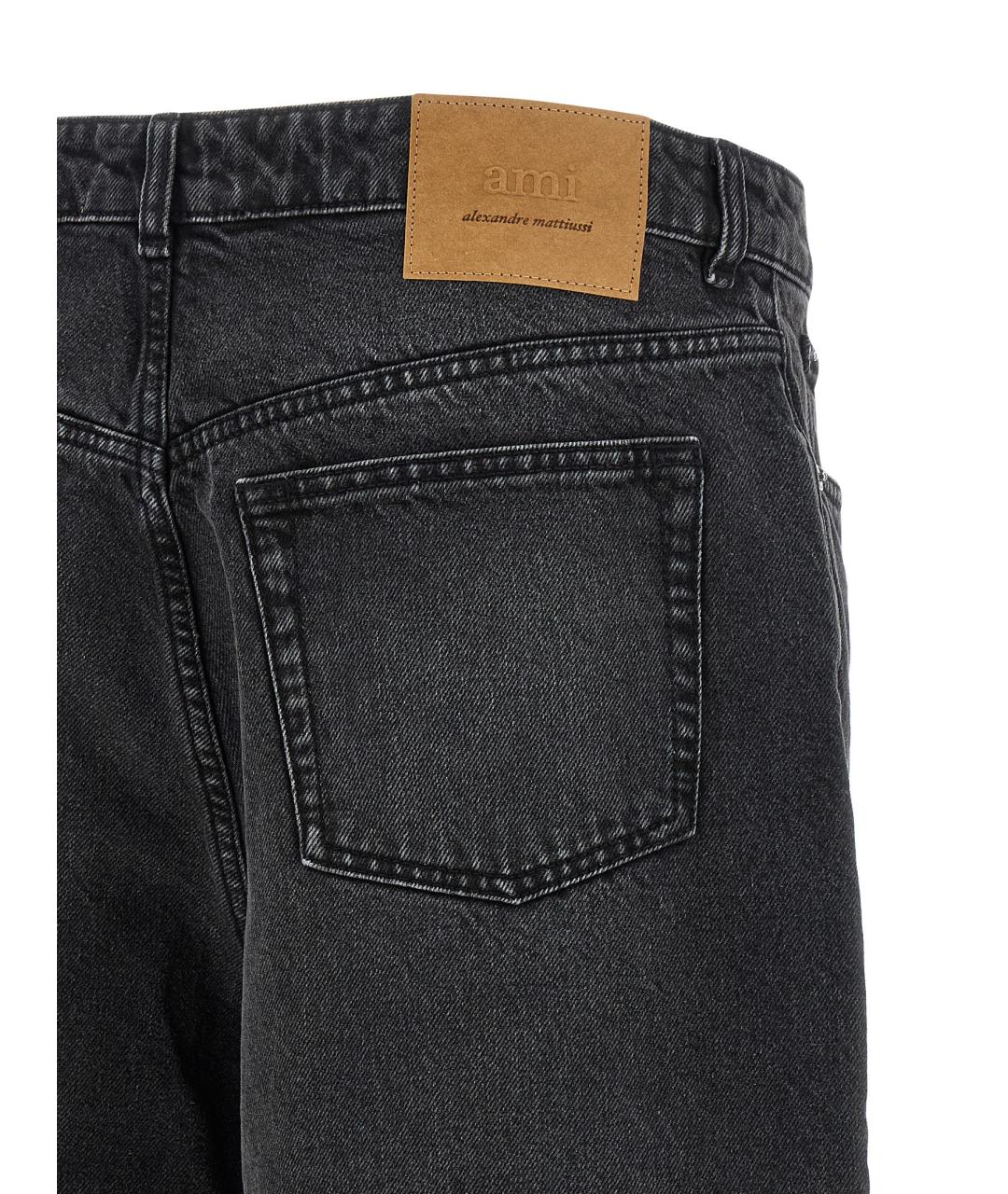 Ami Paris Черные хлопковые шорты, фото 3