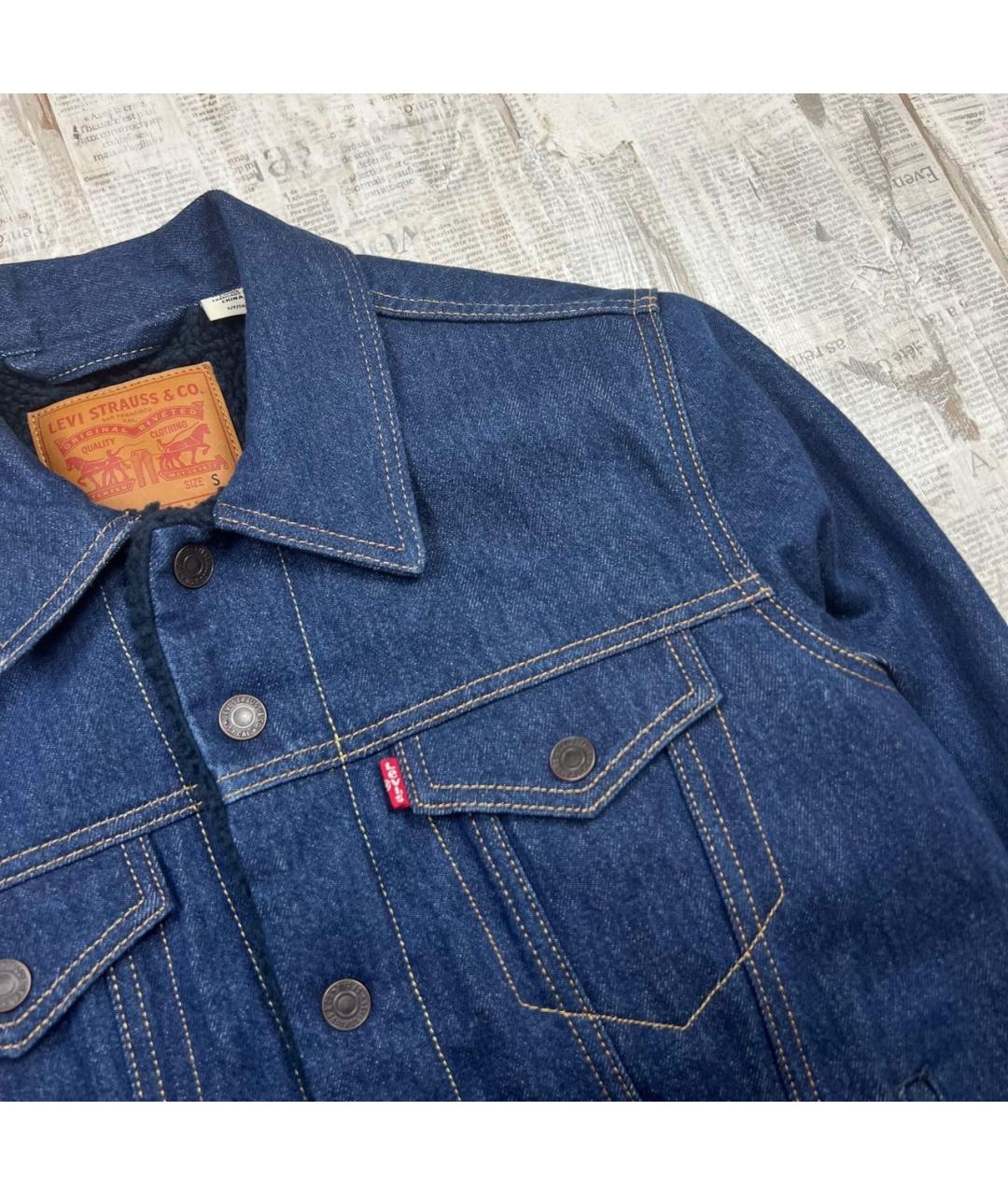 LEVI'S Темно-синяя деним куртка, фото 2