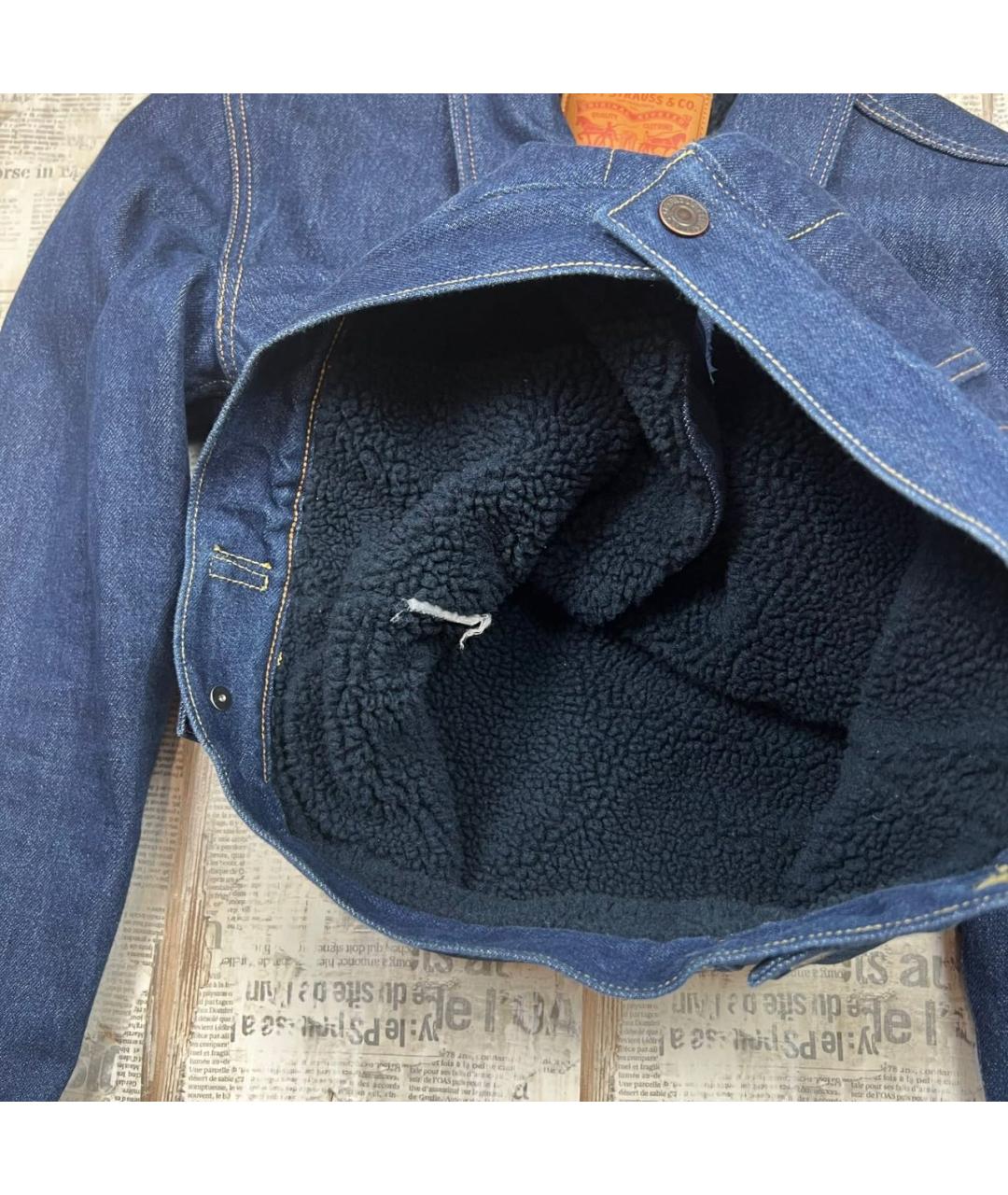 LEVI'S Темно-синяя деним куртка, фото 5