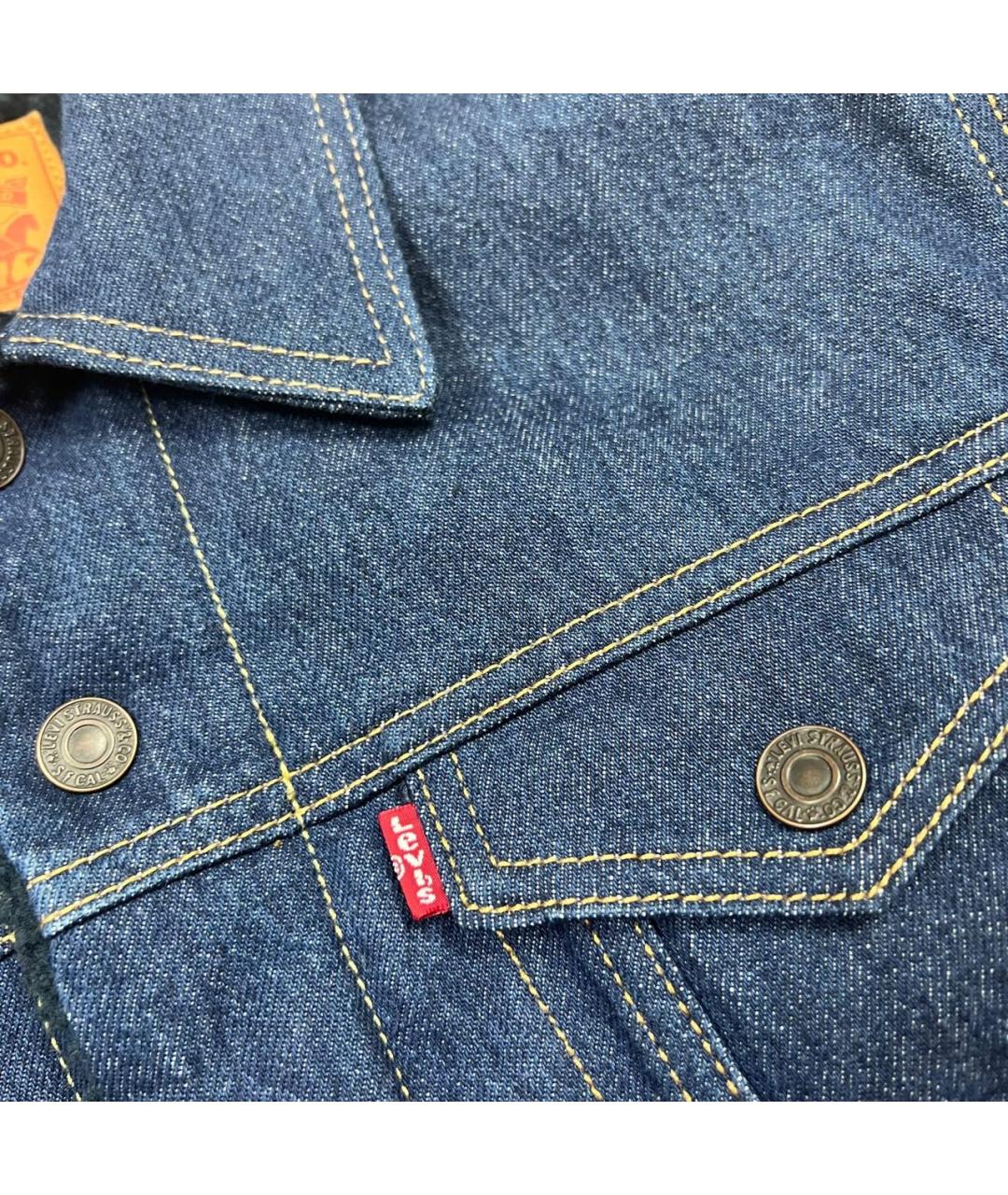 LEVI'S Темно-синяя деним куртка, фото 3