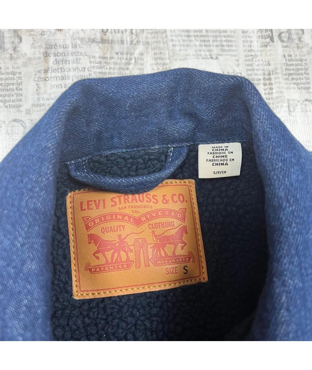 LEVI'S Темно-синяя деним куртка, фото 4