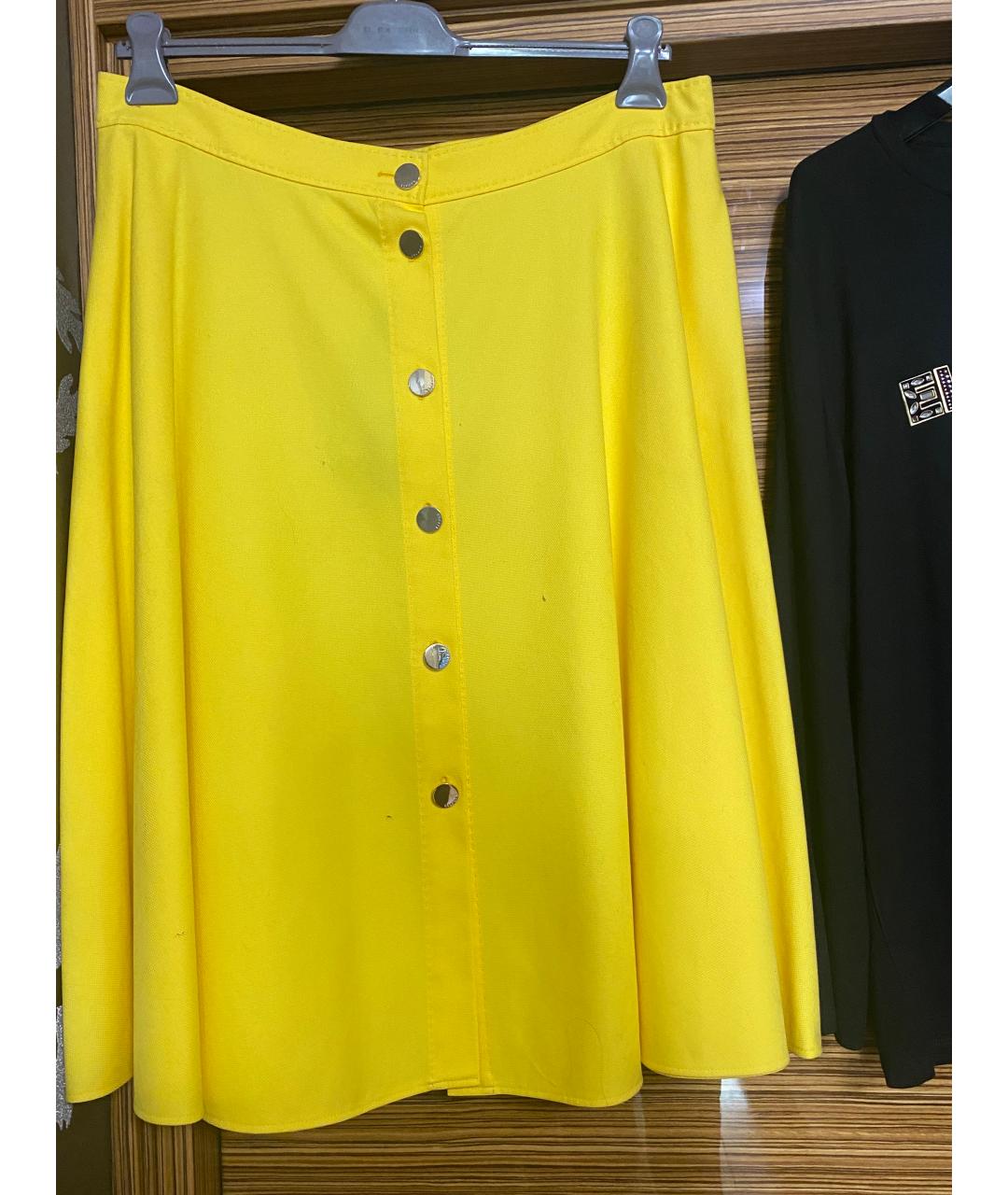 ESCADA Золотой хлопко-эластановый костюм с юбками, фото 6