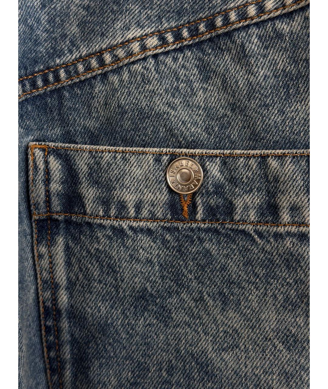 ISABEL MARANT ETOILE Синие хлопковые джинсы слим, фото 2