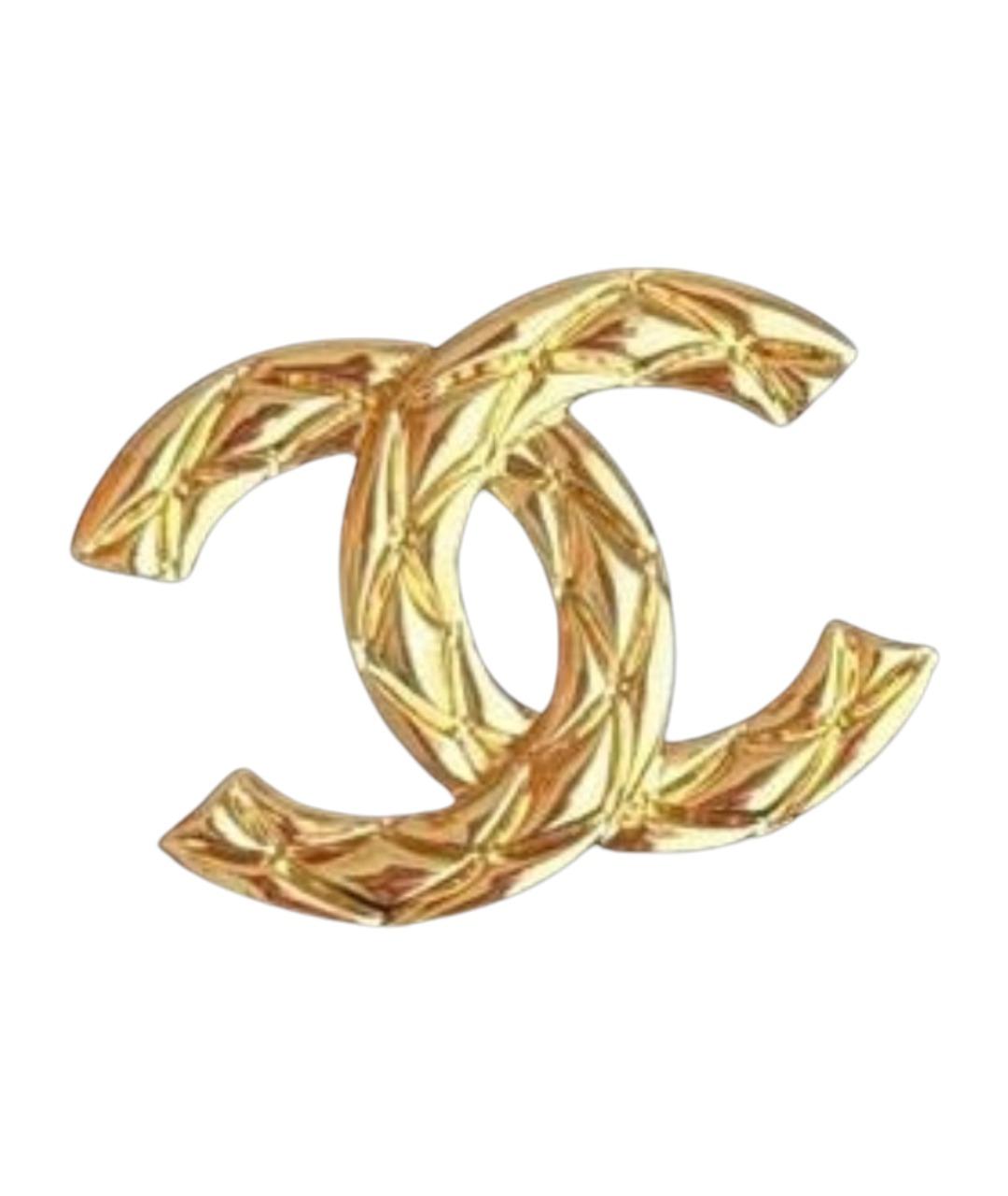 CHANEL Золотая металлическая булавка / брошь, фото 1