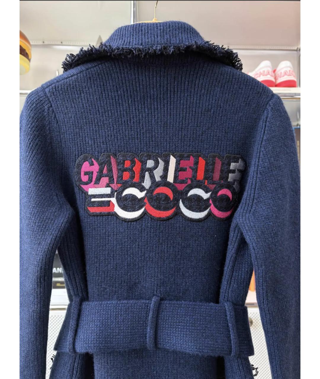 CHANEL Темно-синее кашемировое пальто, фото 4