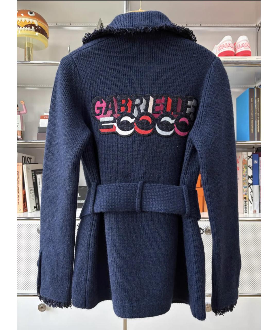 CHANEL Темно-синее кашемировое пальто, фото 3