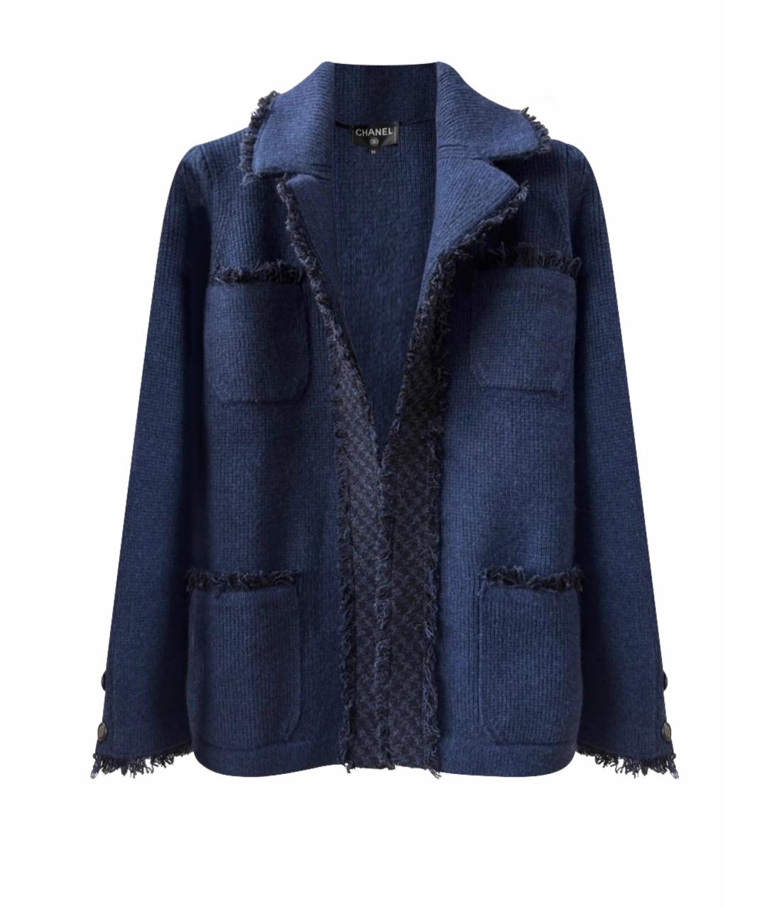 CHANEL Темно-синее кашемировое пальто, фото 1