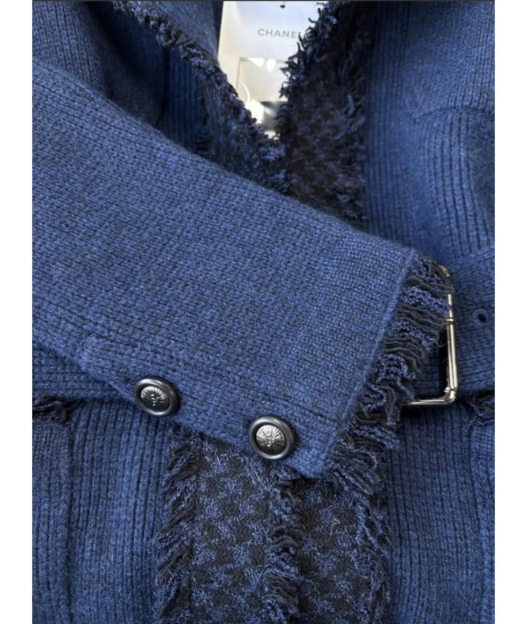 CHANEL Темно-синее кашемировое пальто, фото 5