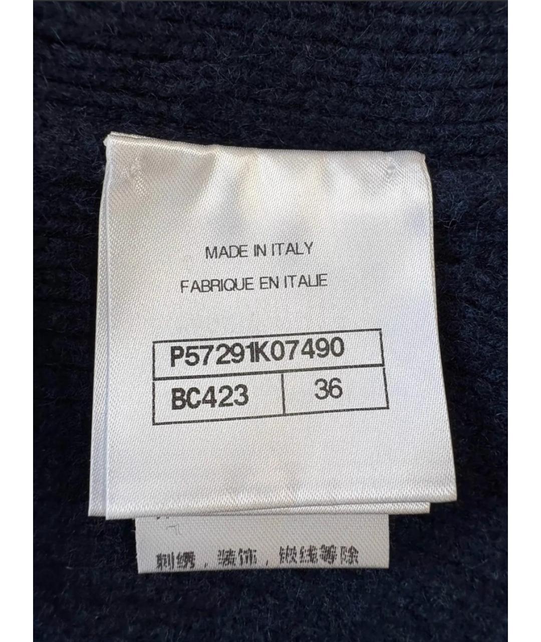 CHANEL Темно-синее кашемировое пальто, фото 7