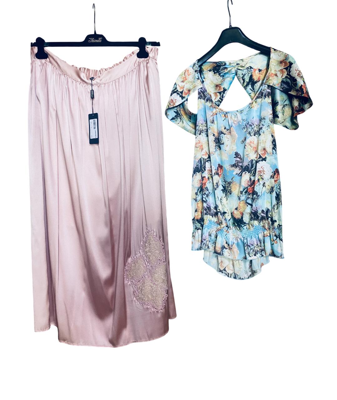 JEAN PAUL GAULTIER Мульти шелковый костюм с юбками, фото 6