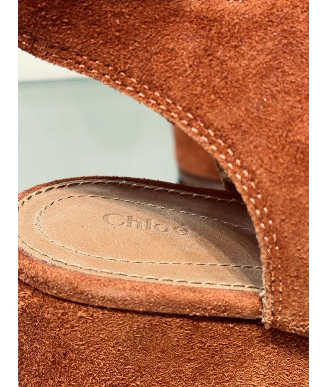 CHLOE Замшевые босоножки, фото 8