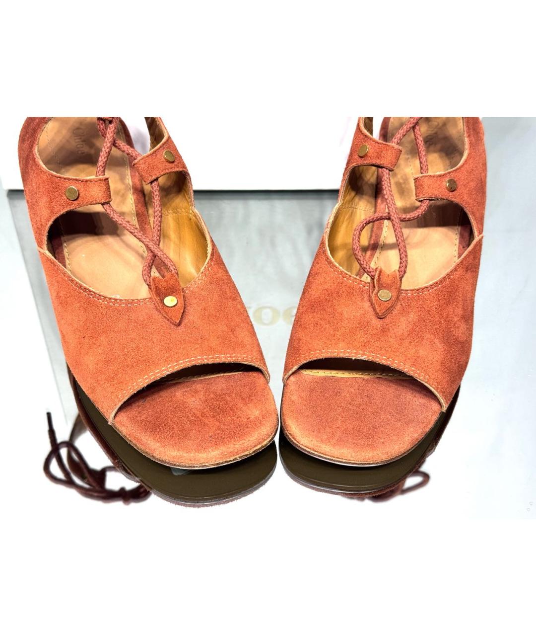 CHLOE Замшевые босоножки, фото 5