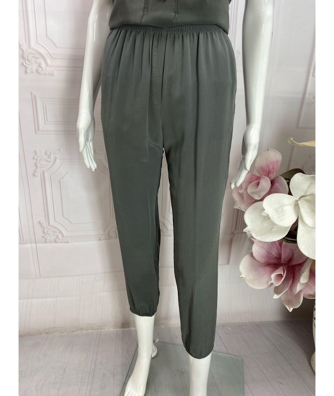 NUDE Серые шелковые брюки узкие, фото 5