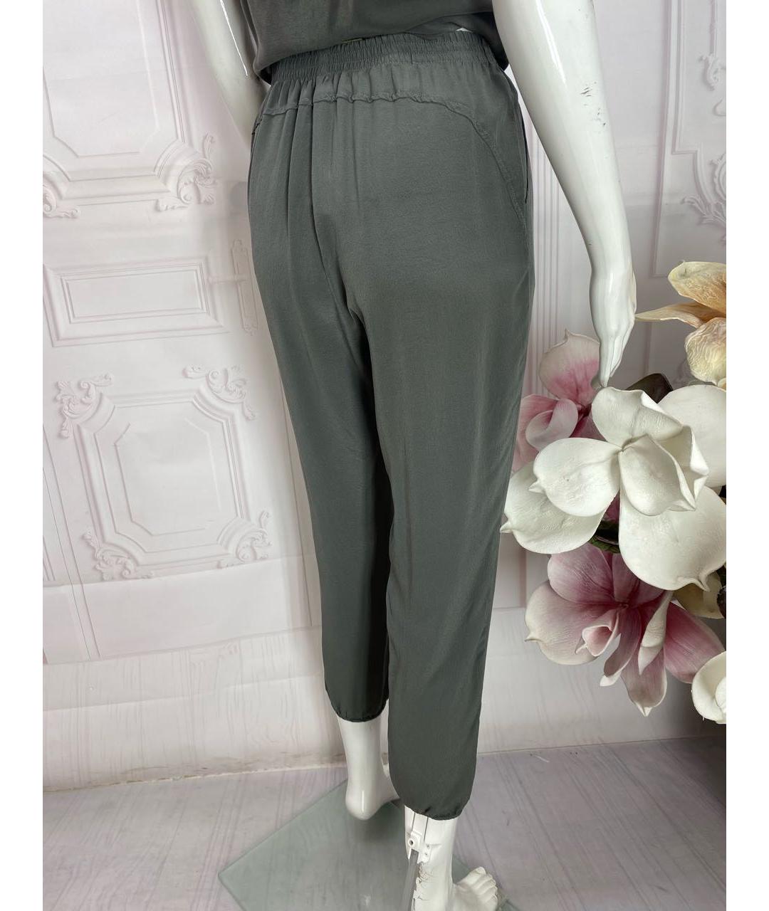 NUDE Серые шелковые брюки узкие, фото 2