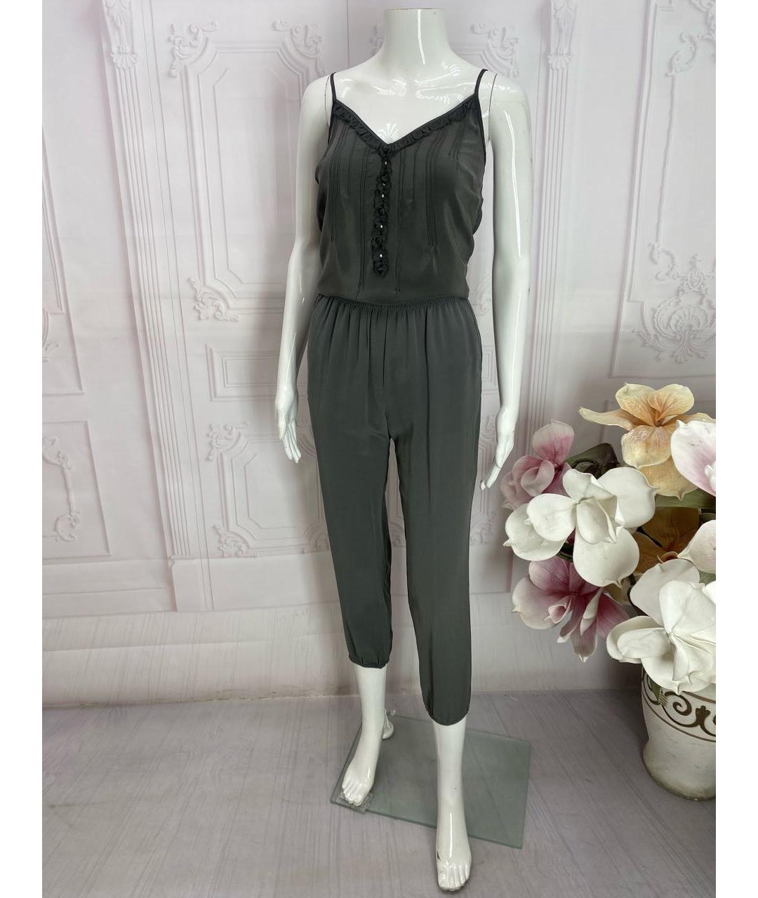 NUDE Серые шелковые брюки узкие, фото 4