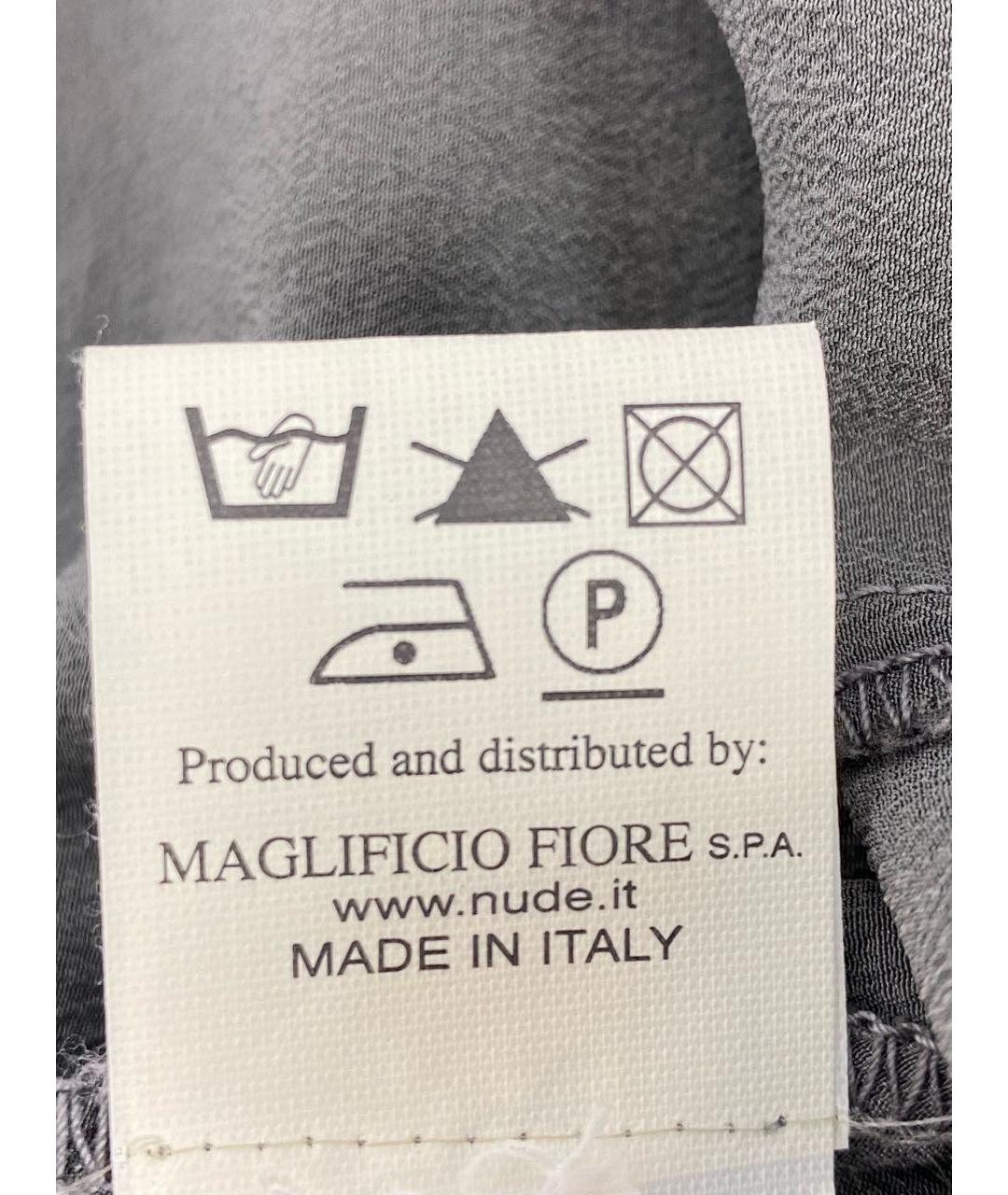 NUDE Серые шелковые брюки узкие, фото 7