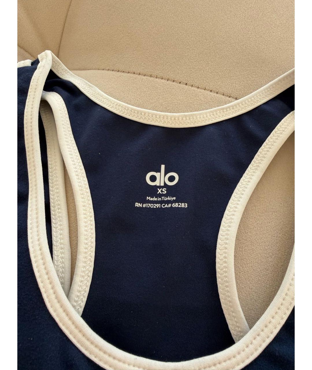 ALO YOGA Темно-синяя майка, фото 2