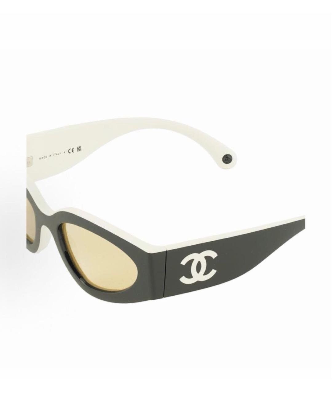 CHANEL Черные пластиковые солнцезащитные очки, фото 4