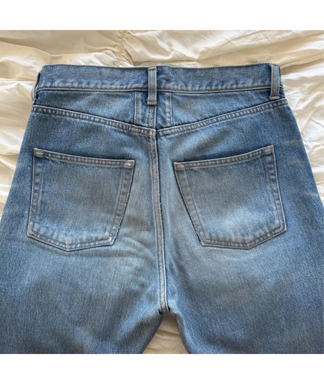 SAINT LAURENT Голубые хлопковые джинсы слим, фото 3