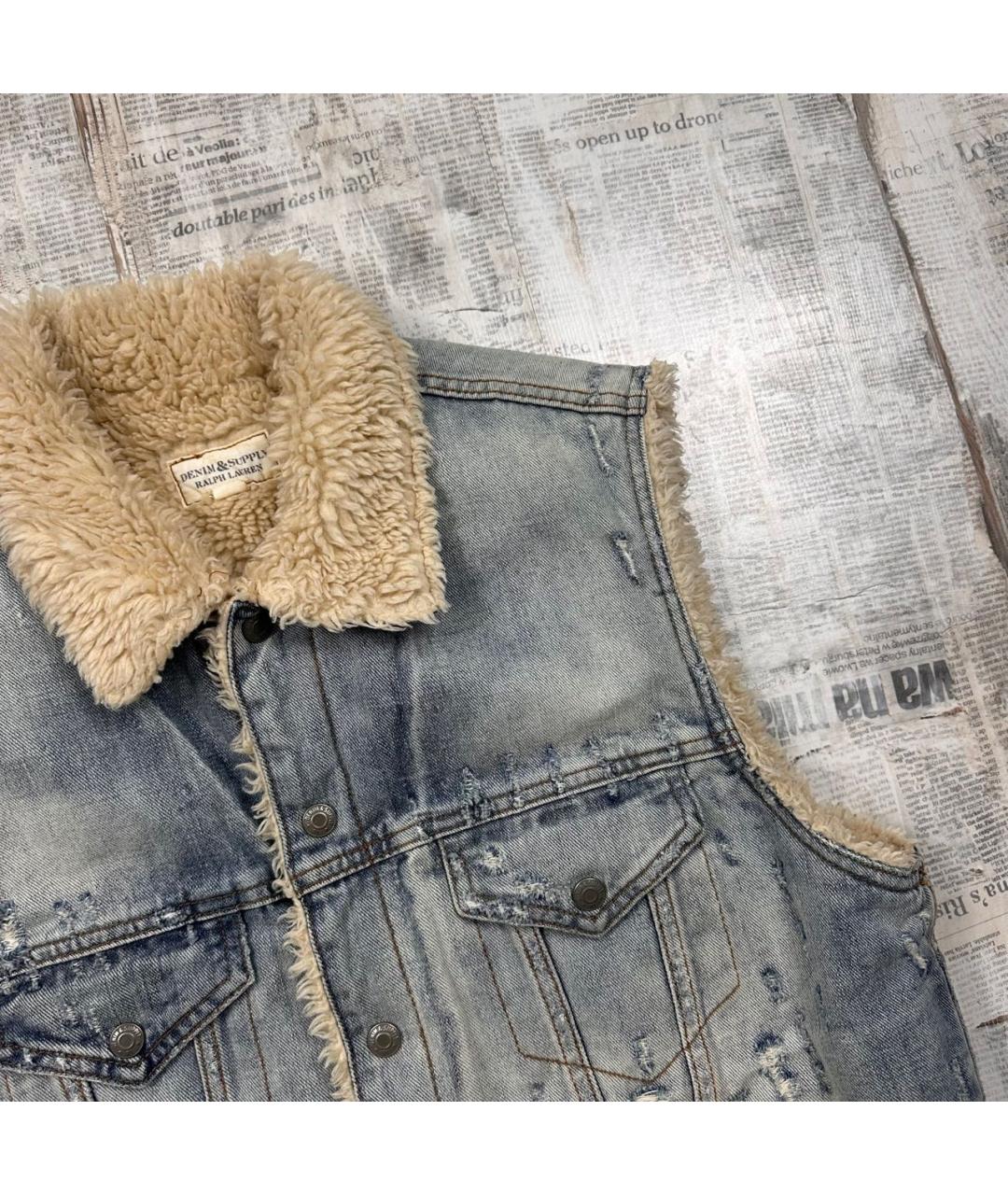 RALPH LAUREN Голубой деним жилет, фото 2