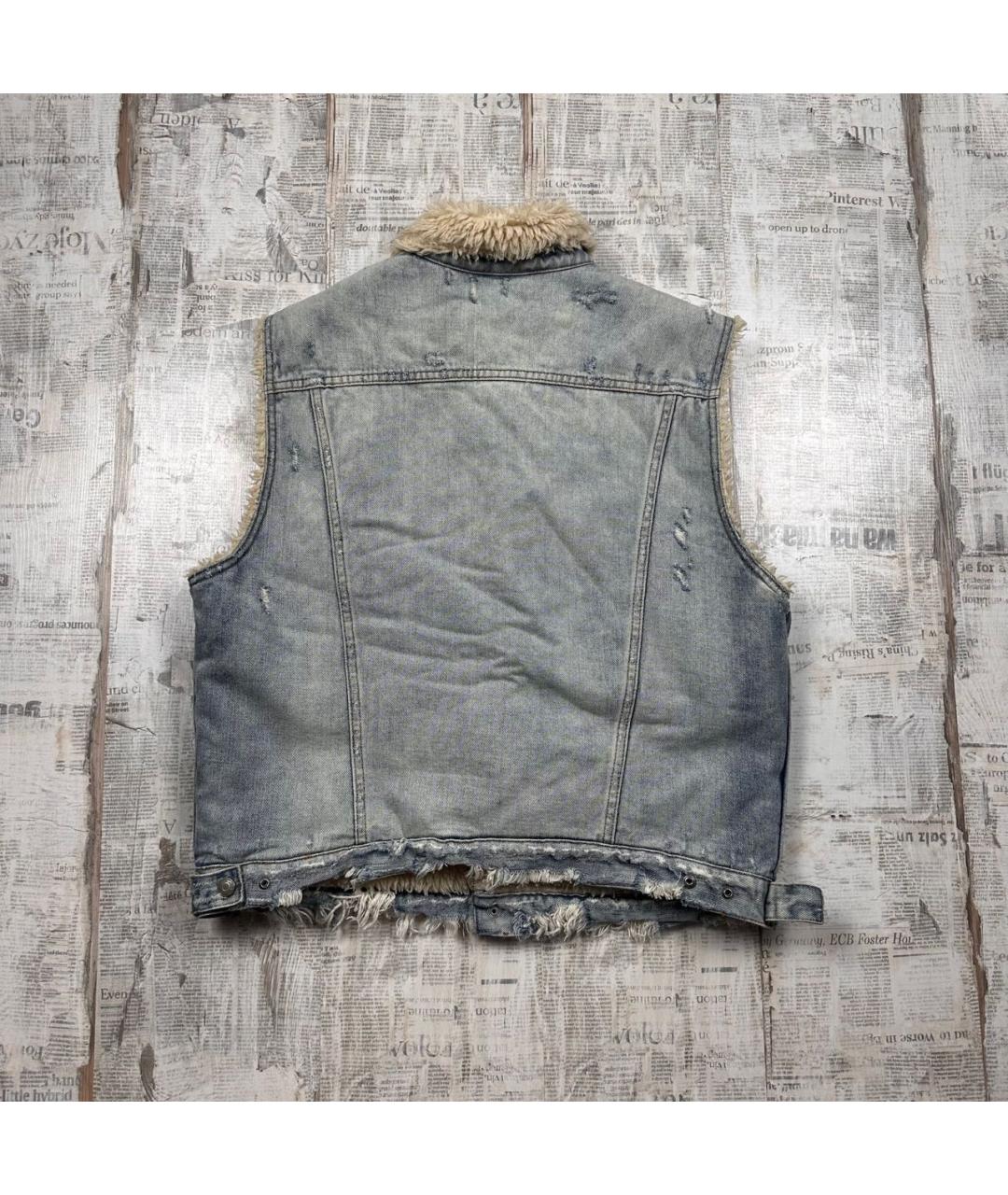 RALPH LAUREN Голубой деним жилет, фото 4