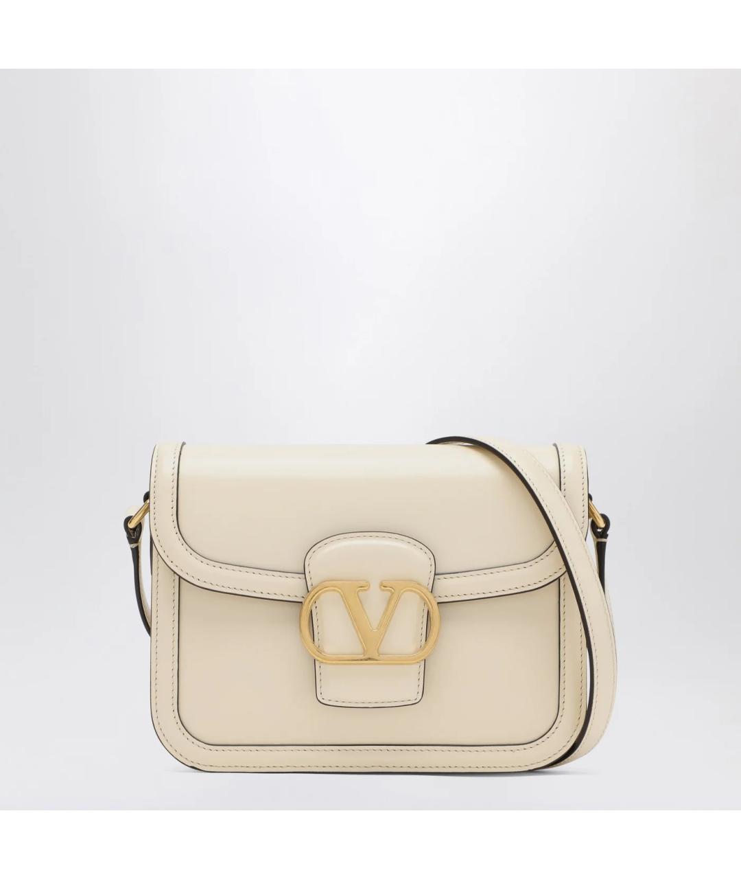 VALENTINO Белая кожаная сумка через плечо, фото 3