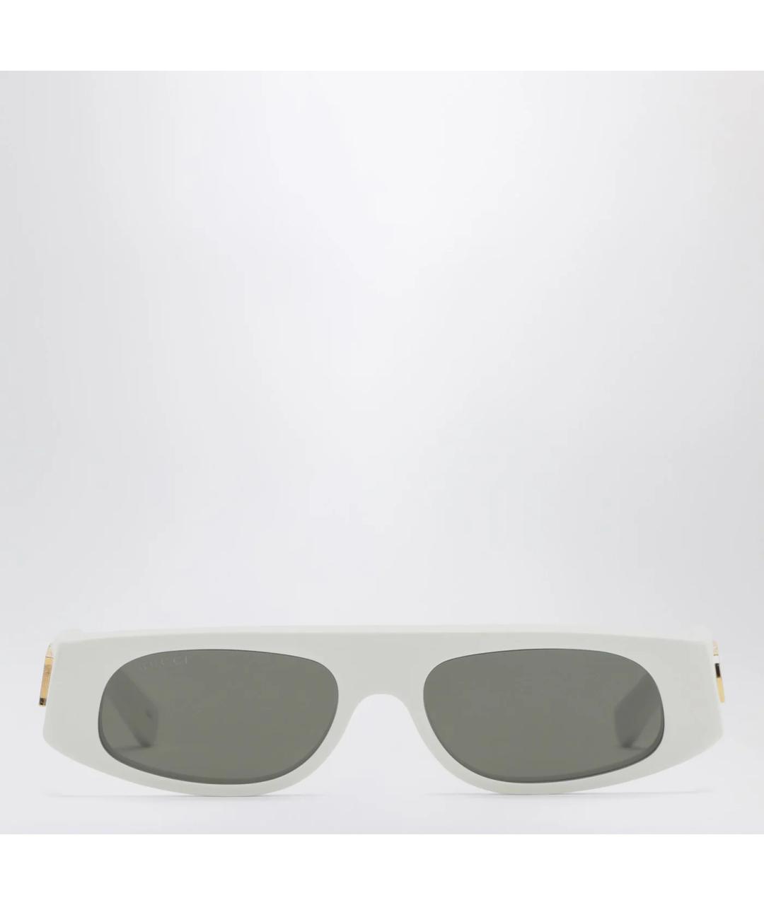 GUCCI Белые пластиковые солнцезащитные очки, фото 3