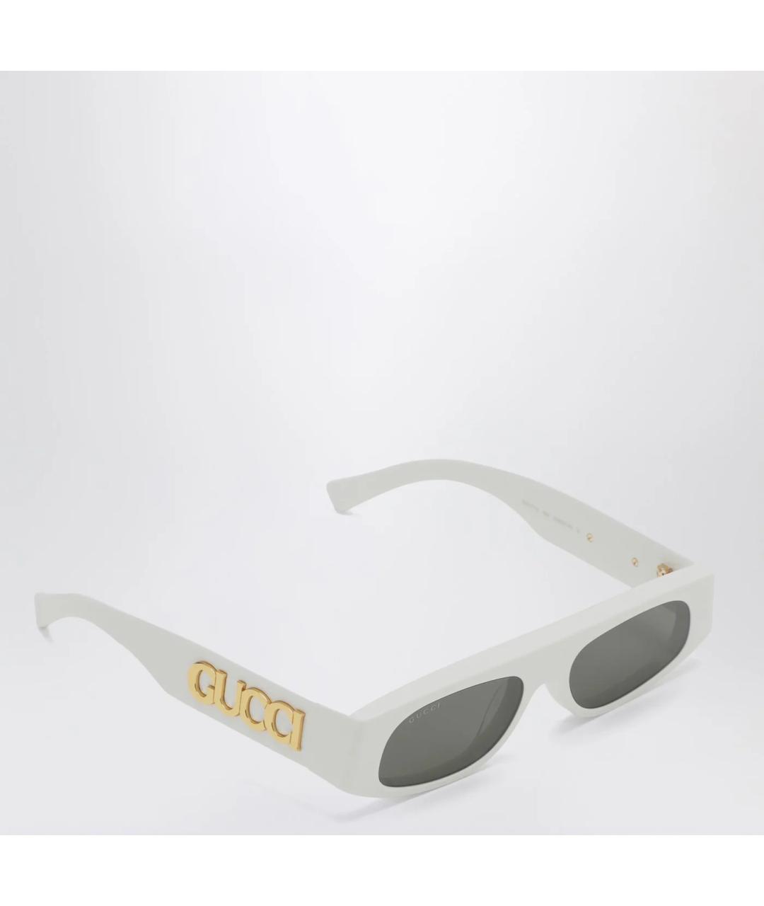 GUCCI Белые пластиковые солнцезащитные очки, фото 2
