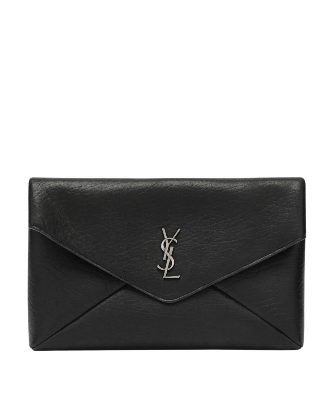 SAINT LAURENT Черная кожаная папка для документов, фото 1