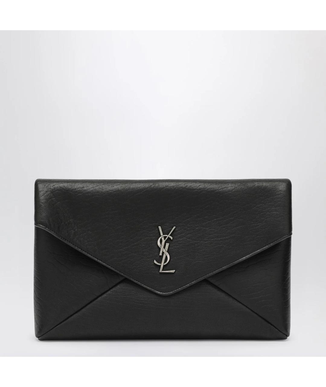 SAINT LAURENT Черная кожаная папка для документов, фото 3