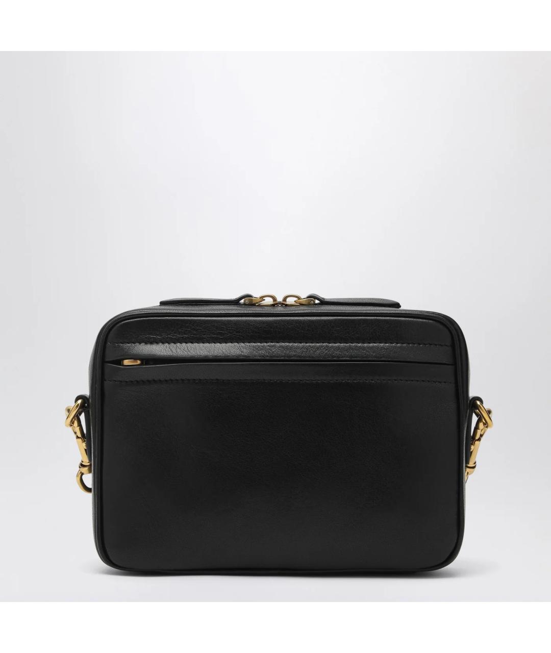VALENTINO Черная кожаная сумка на плечо, фото 2