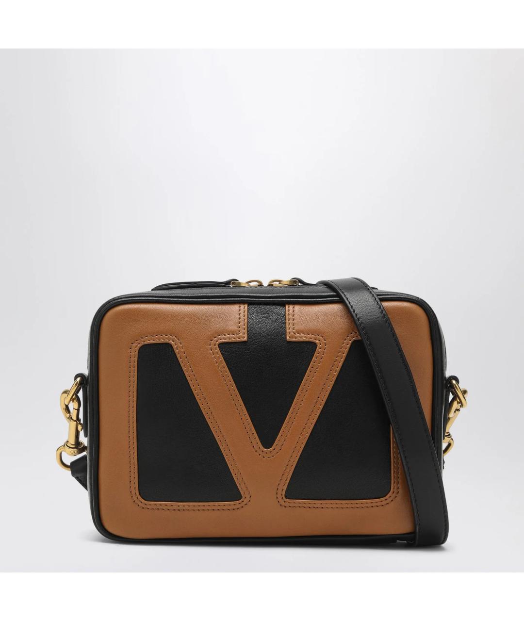 VALENTINO Черная кожаная сумка на плечо, фото 3