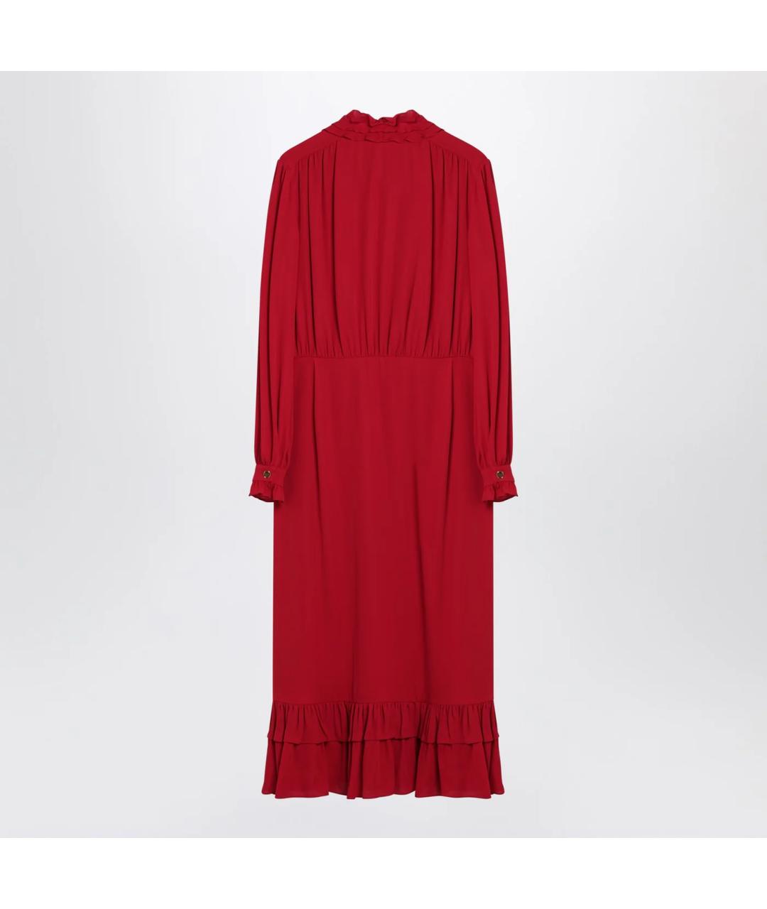 VALENTINO Красное шелковое вечернее платье, фото 2