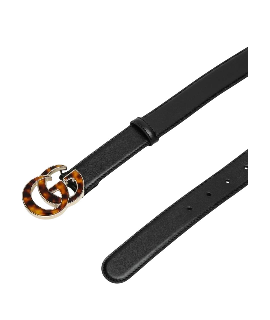 GUCCI Черный кожаный ремень, фото 2