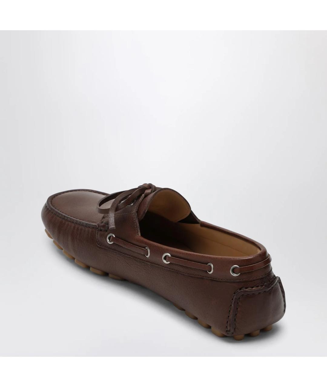 VALENTINO Коричневые кожаные мокасины, фото 2