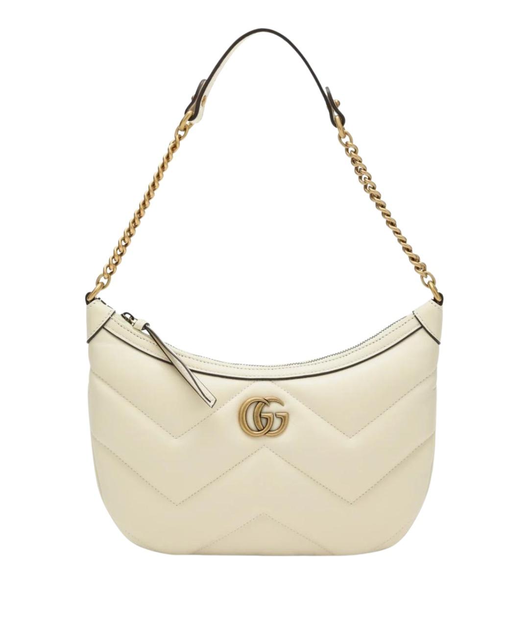GUCCI Белая кожаная сумка через плечо, фото 1