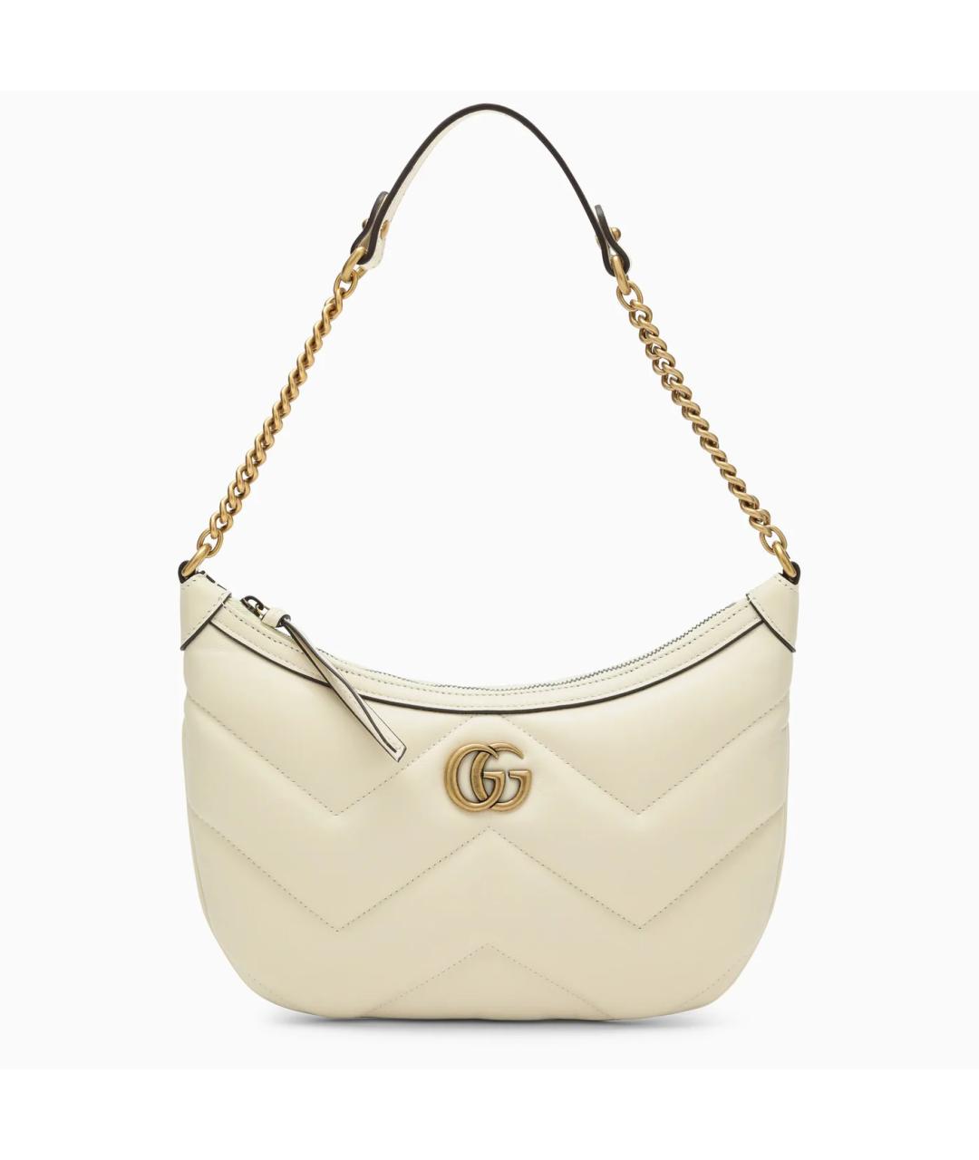 GUCCI Белая кожаная сумка через плечо, фото 3