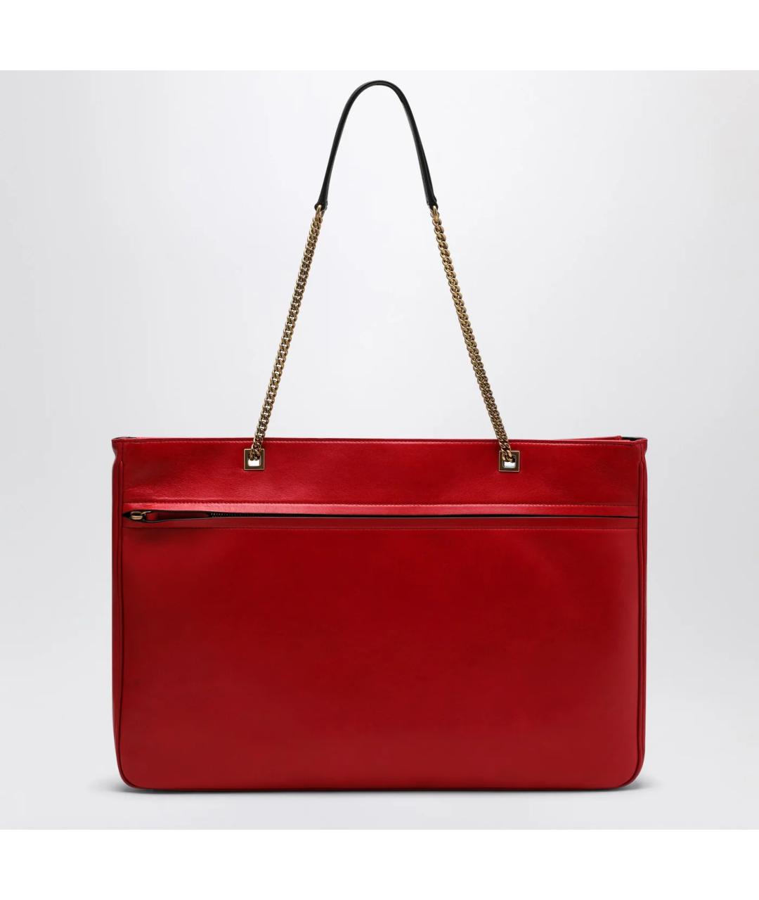 VALENTINO Красная кожаная сумка тоут, фото 2
