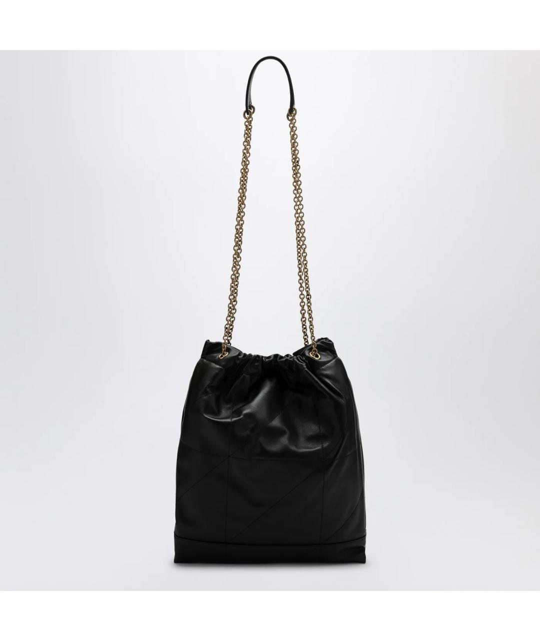 SAINT LAURENT Черная кожаная сумка через плечо, фото 2