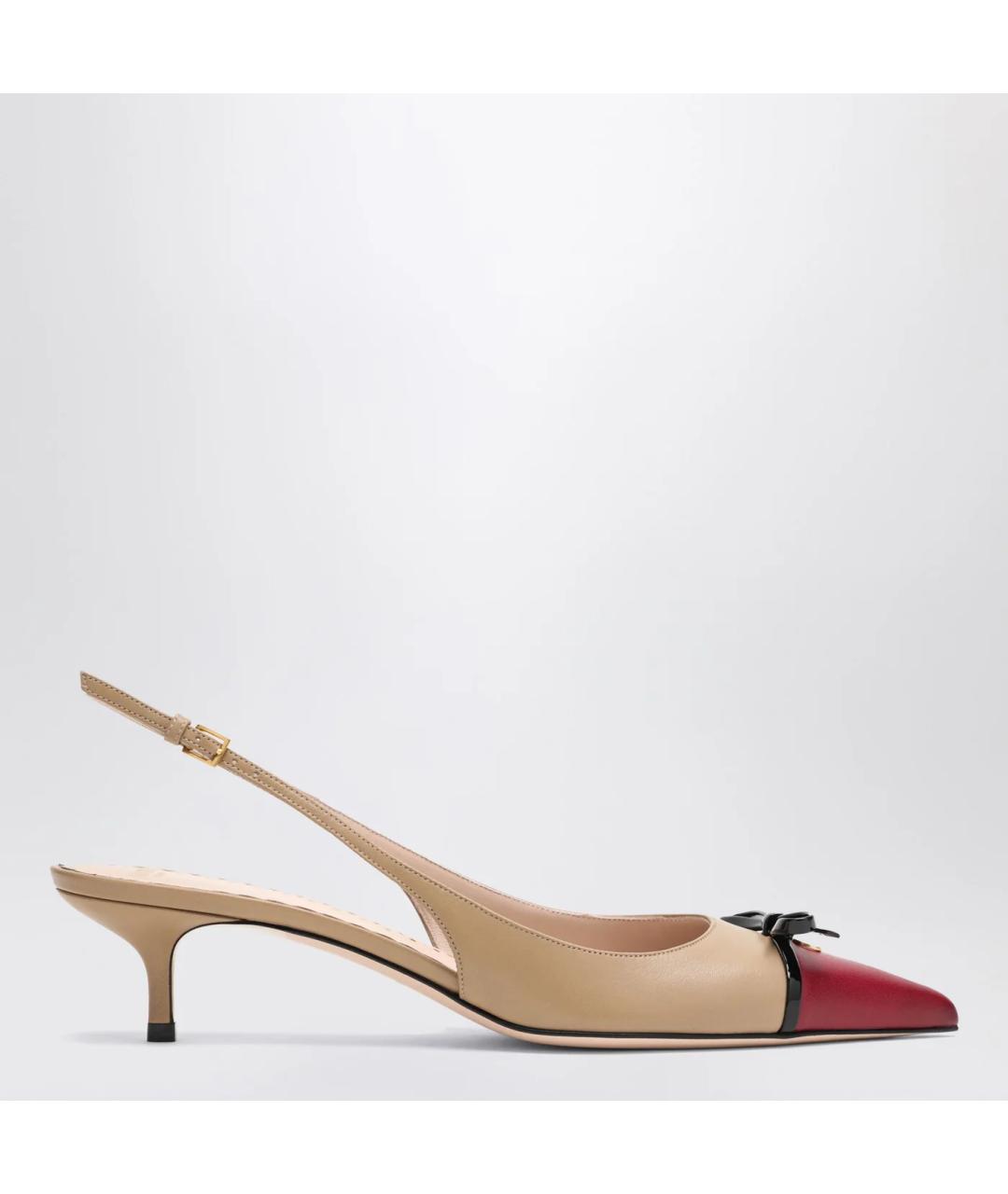 VALENTINO Бежевые кожаные туфли, фото 3
