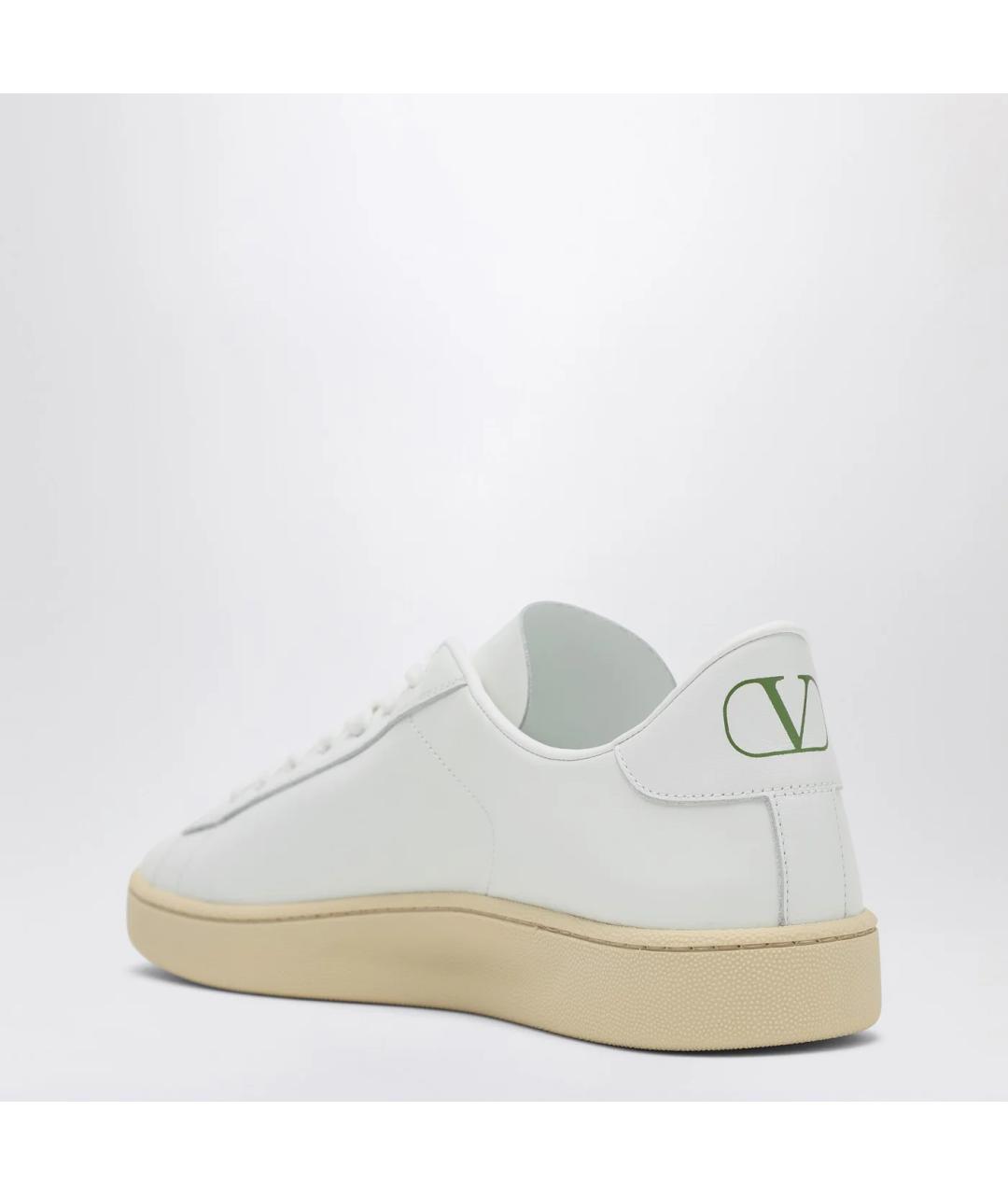 VALENTINO Белые кожаные низкие кроссовки / кеды, фото 2