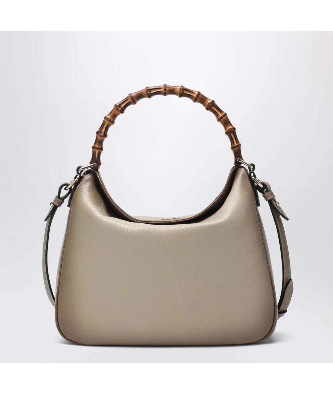 GUCCI Бежевая кожаная сумка через плечо, фото 2