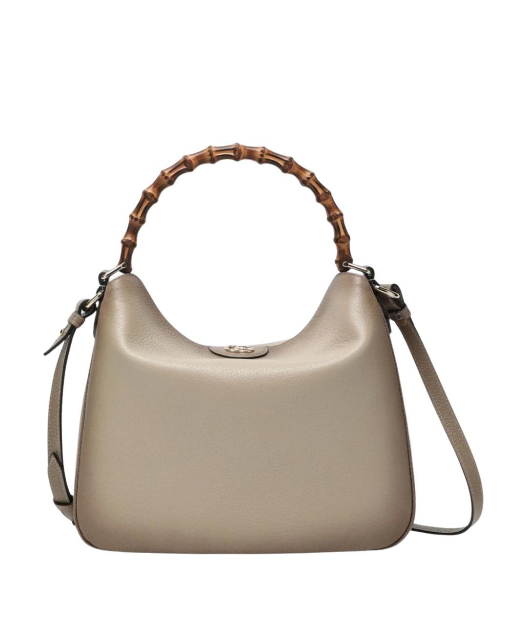 GUCCI Бежевая кожаная сумка через плечо, фото 1