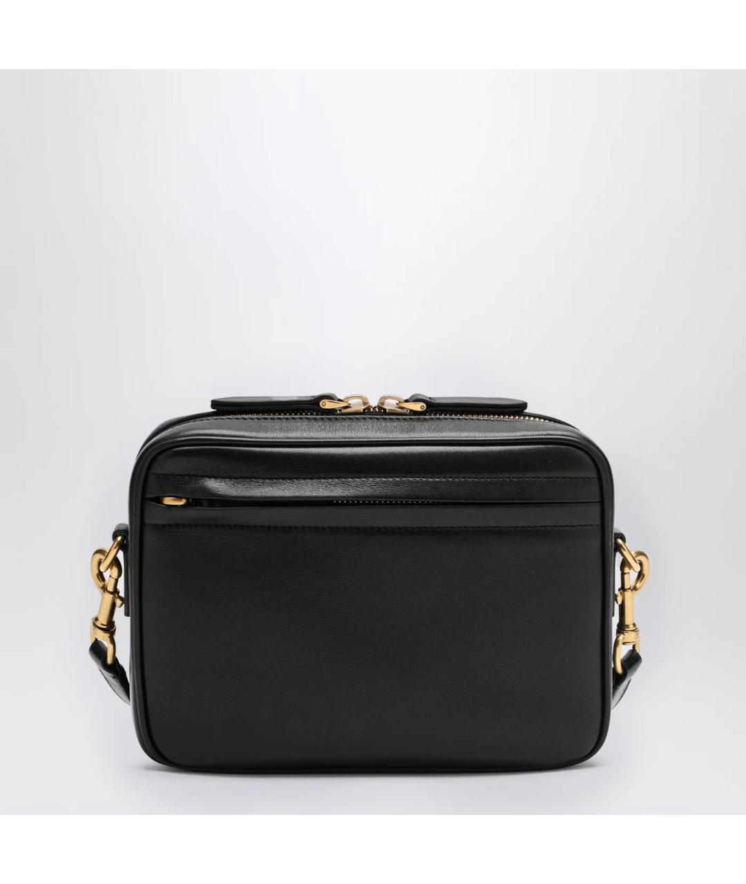 VALENTINO Черная кожаная сумка через плечо, фото 2