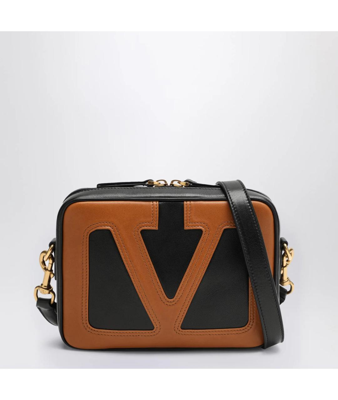 VALENTINO Черная кожаная сумка через плечо, фото 3