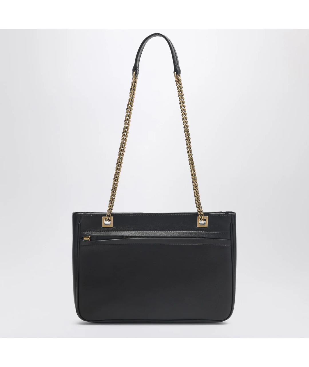 VALENTINO Черная кожаная сумка тоут, фото 2