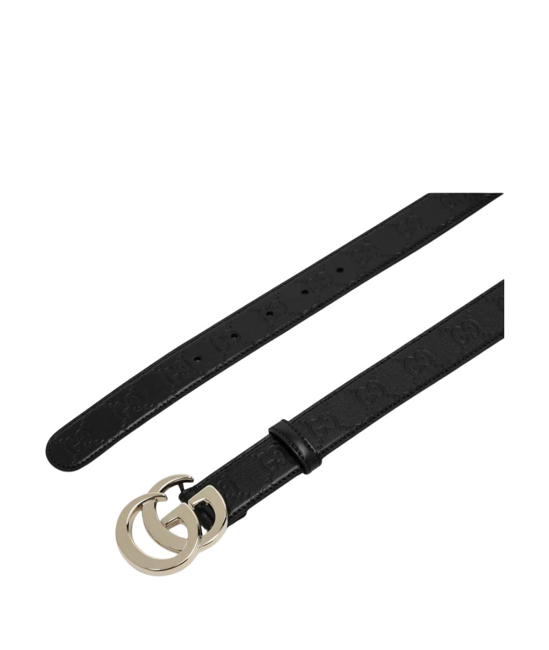 GUCCI Черный кожаный ремень, фото 2