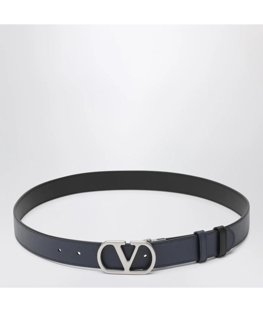 VALENTINO Черный кожаный ремень, фото 2