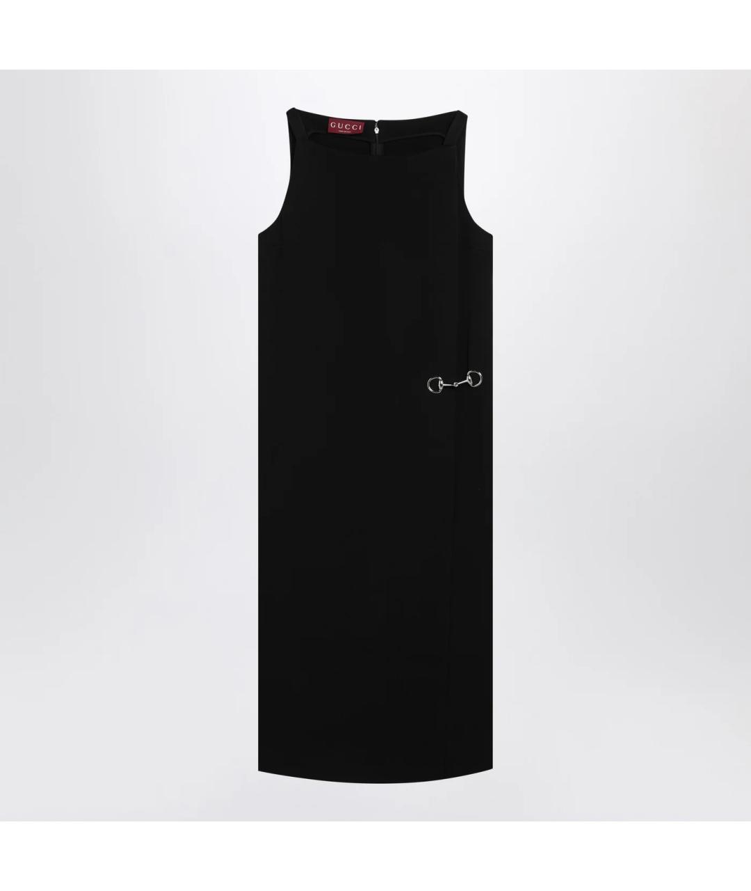 GUCCI Черное хлопковое повседневное платье, фото 3