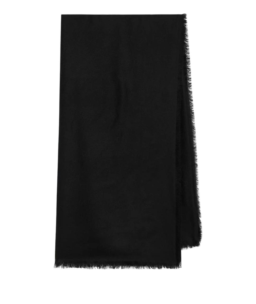 GUCCI Черный шелковый шарф, фото 1